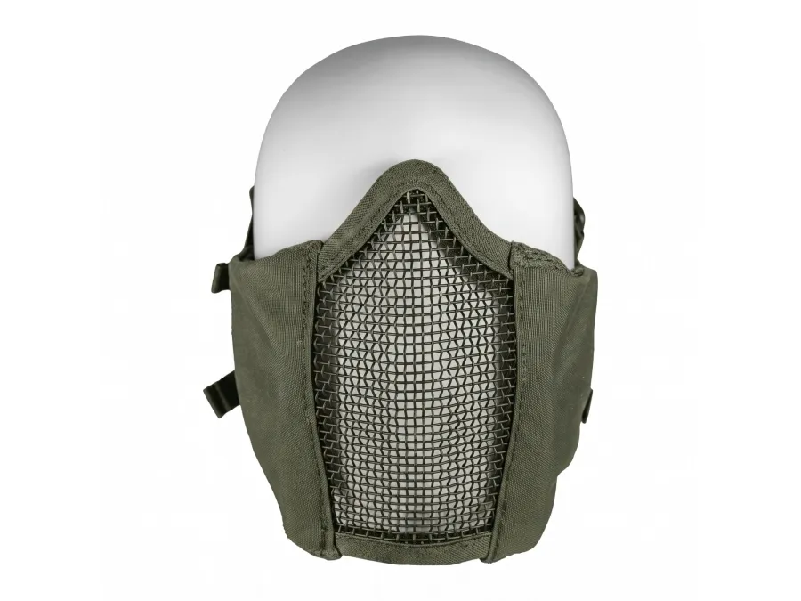 Air Raid Airsoft Olive Soft Side w/Ear Protection Full Face Mesh Mask, One Size Fits Most