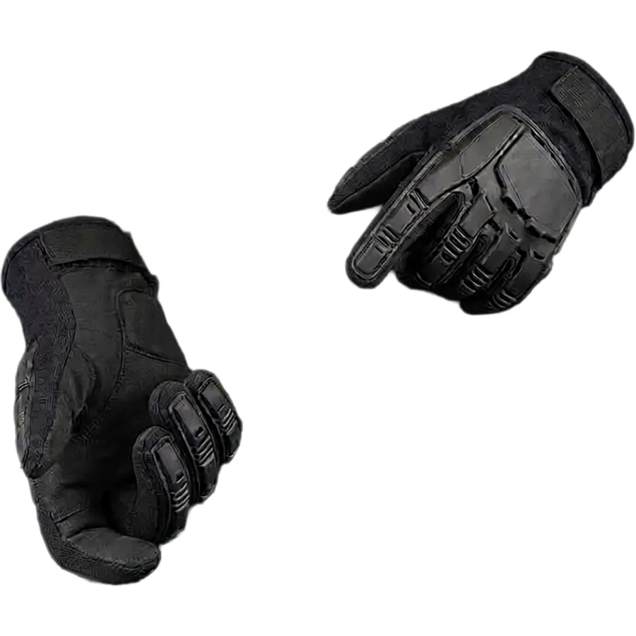 Air Raid Full Finger Large Black Gloves
