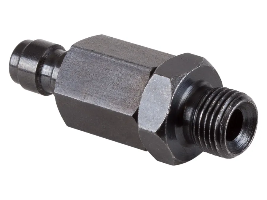 Air Venturi Male Quick-Disconnect, 1/8 BSPP Male Threads, Steel, Rated to 5000 PSI