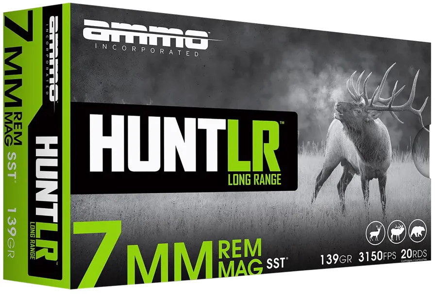Ammo Inc Hunt Long Range 7mm 139gr Super Shock Tip, 7mm Remington Magnum, 20