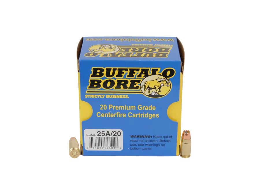 Buffalo Bore Ammunition BBA Heavy Centerfire Handgun Rounds,.357 SIG, 20