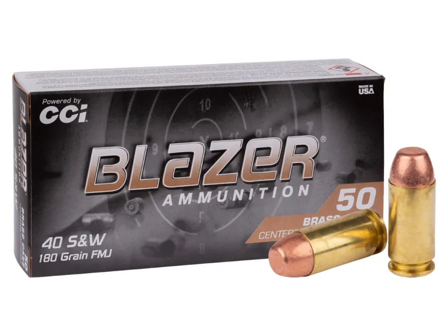 Blazer.40 S&W Blazer Brass FMJ, 180gr, 50ct