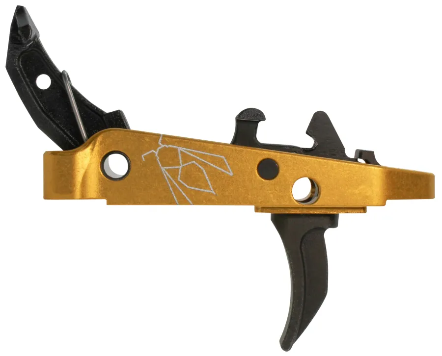 CMC Triggers AK Drop-In Yella Jacket Combat Trigger Group 2.0 Single-Stage Curved, Black/Yellow