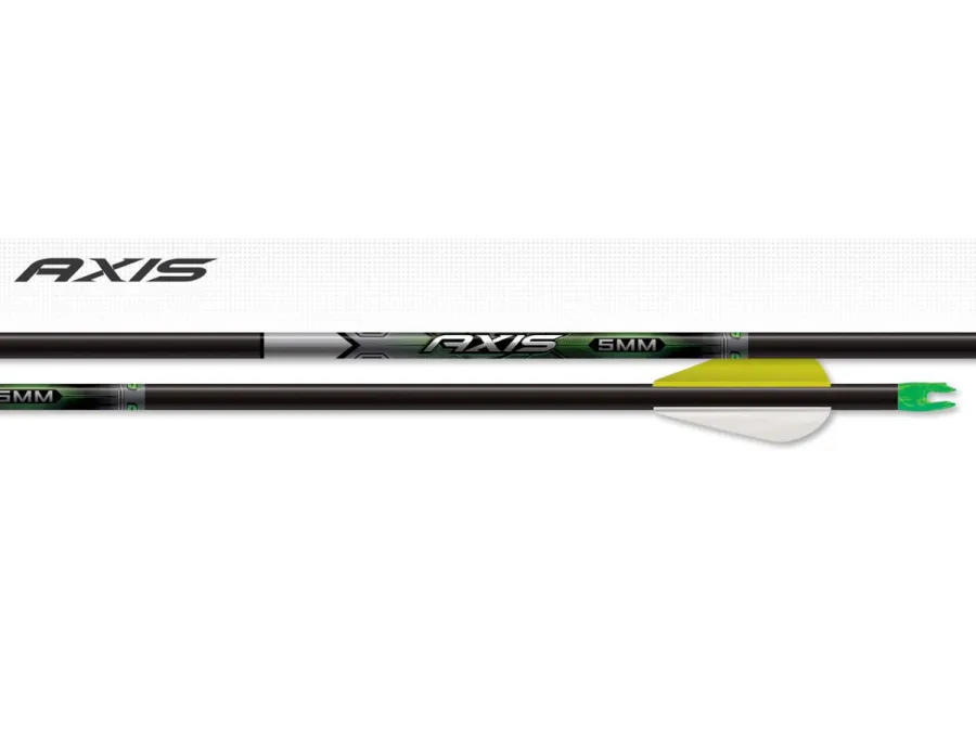 Easton Archery Easton Axis 5mm 300 Spine Arrows, 2 Blazer Vanes, 6 Pack