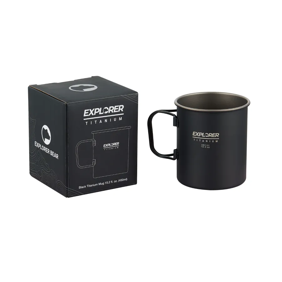 Explorer Bear Black Titanium 450ml Cup