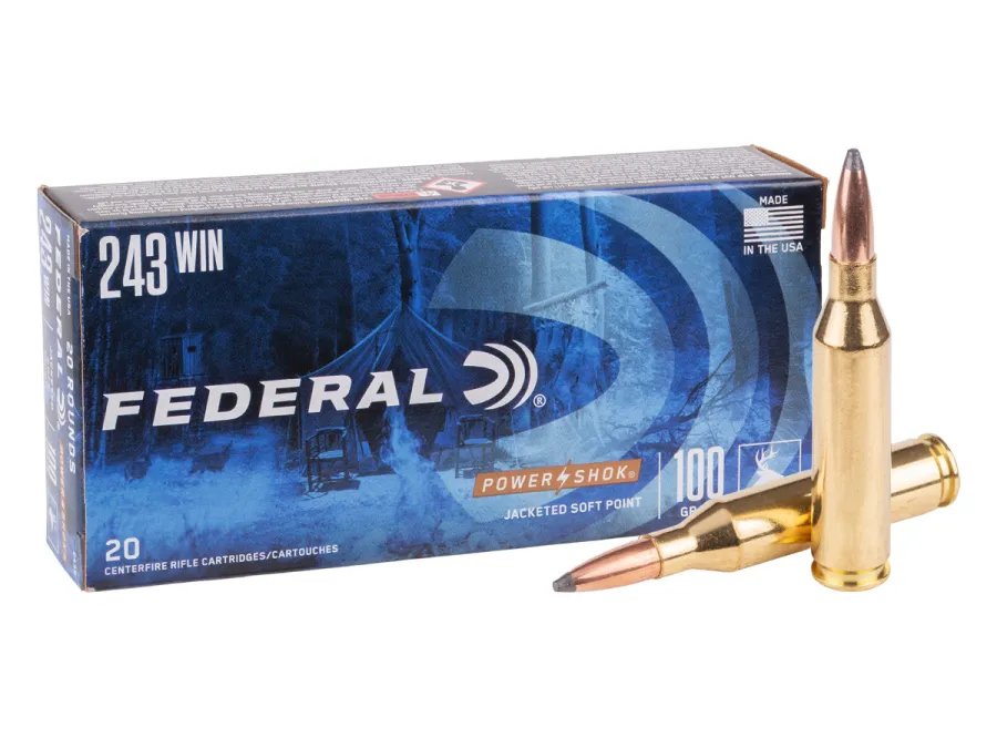 Federal.243 Winchester Power-Shok Rifle JSP, 100gr, 20ct