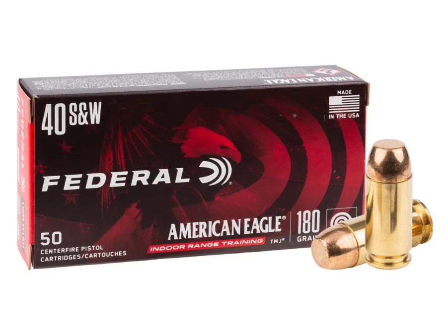 Federal.40 S&W American Eagle Indoor Range Training TMJ, 180gr, 50ct