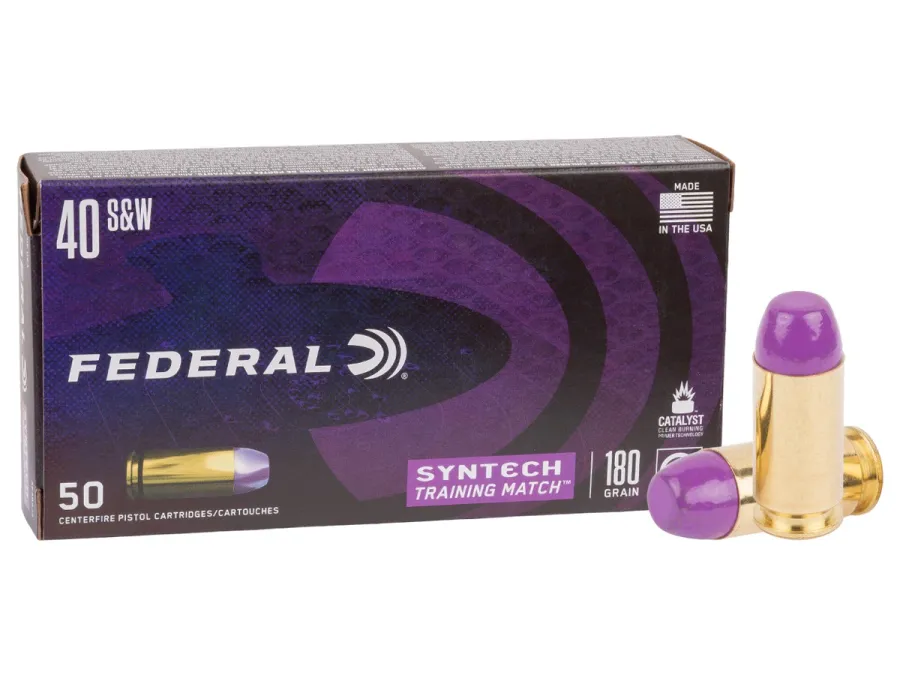 Federal.40 S&W Syntech Training Match TSJ, 180gr, 50ct
