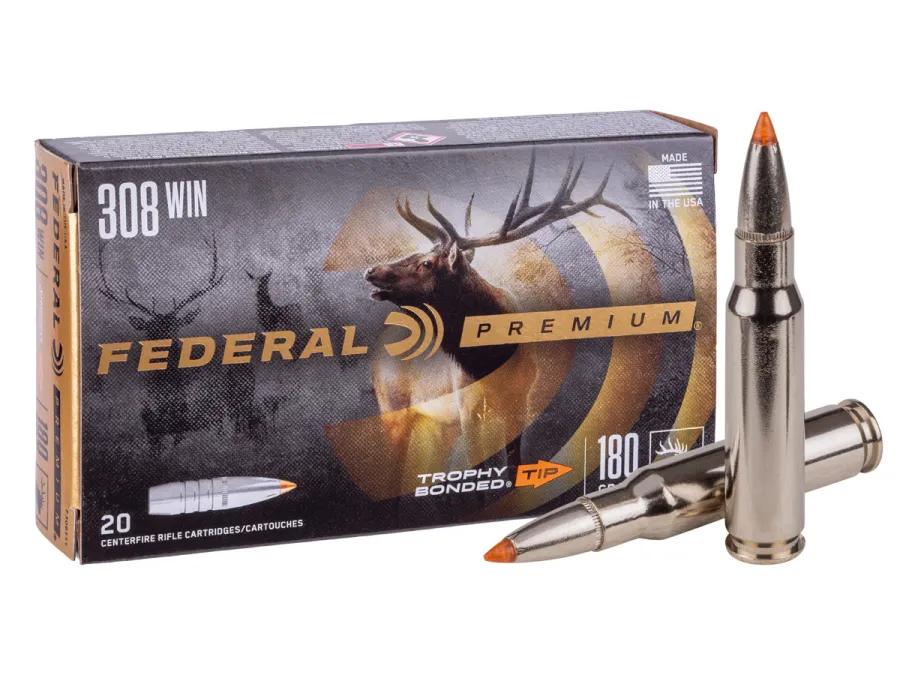 Federal Premium.308 Winchester Trophy Bonded Tip, 180gr, 20ct
