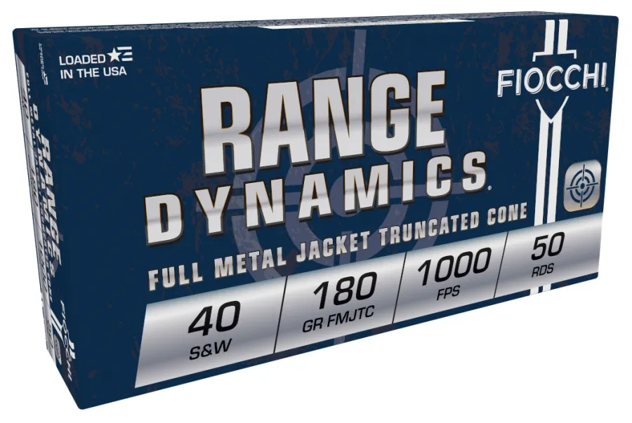 Fiocchi Range Dynamics 40S&W Full Metal Jacket Truncated Cone,.40 S&W, 50