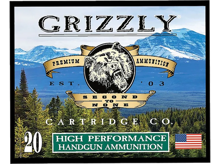 Grizzly Ammunition Grizzly 10mmAuto 165gr Jacketed Hollow Point, 10mm Auto, 20