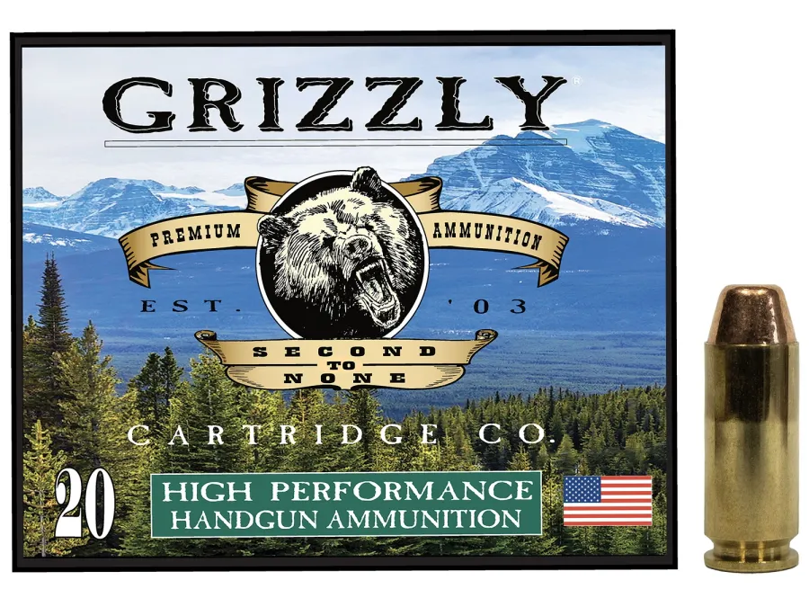 Grizzly Ammunition Grizzly 10mmAuto 200gr Full Metal Jacket Flat Point, 10mm Auto