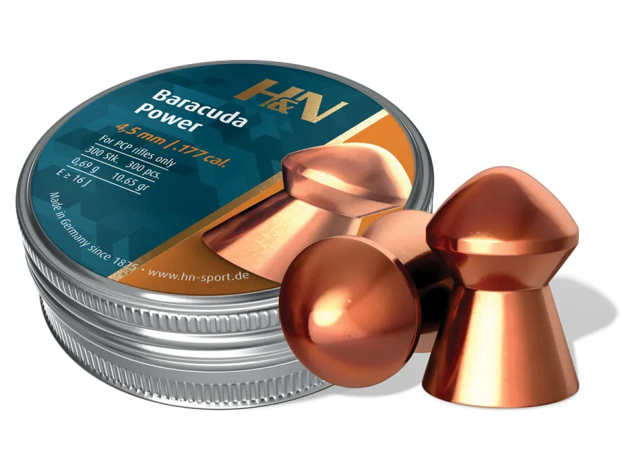 Haendler & Natermann H&N Baracuda Power.177 Cal, 10.65 Grains, Round Nose, 300ct 0.177