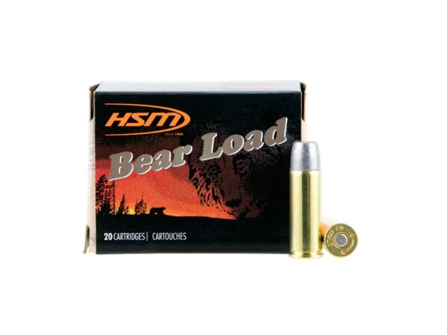 HSM Ammunition Bear Load.45 Colt 325 Grain Wide Flat Nose, 20