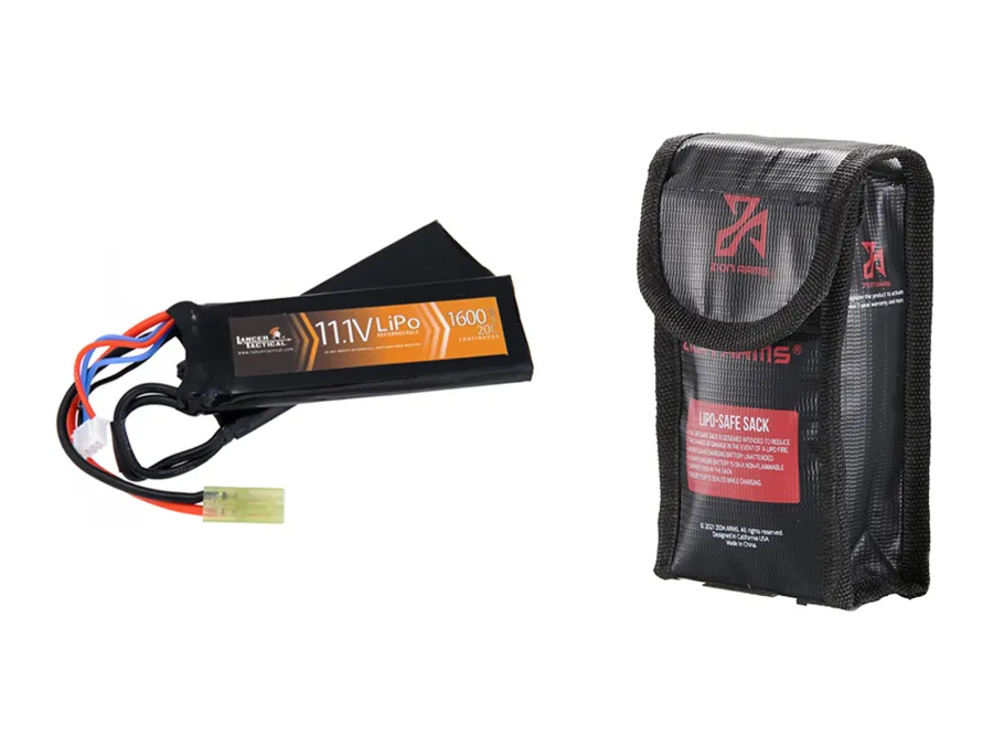 Lancer Tactical 11.1v 1600mAh 20C Nunchuck Lipo Battery