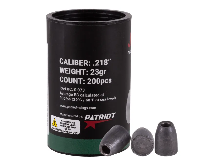 Patriot Outdoors Patriot Javelin Slug,.218 Cal., 23 Grains, Hollowpoint, 200ct 0.22