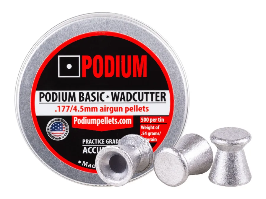 Podium Basic Wadcutter.177 Cal, 8.4 Grains, 500ct 0.177