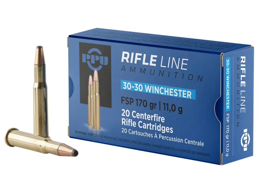 PPU Standard Rifle 30-30Win Flat Soft Point,.30-30 Winchester, 20