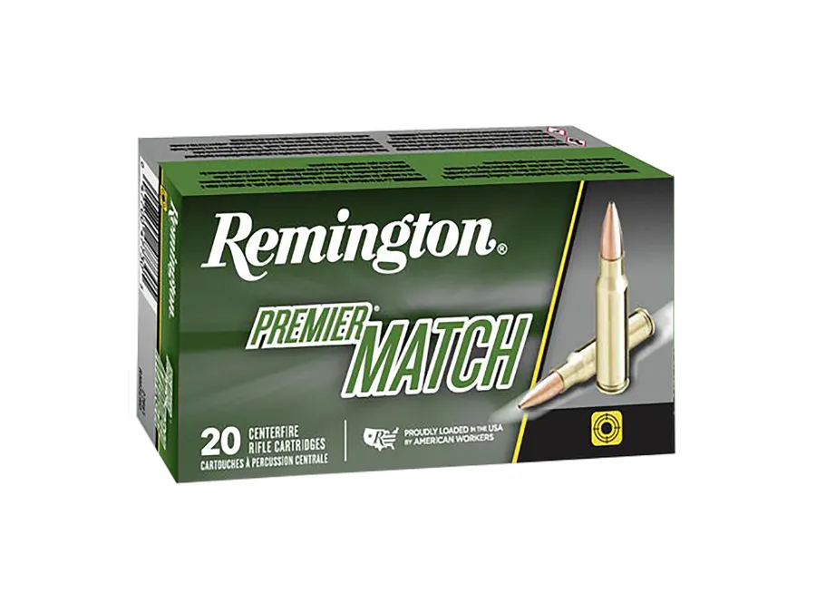 Remington Premier Match Centerfire Rifle Cartridges,.308 Winchester, 20