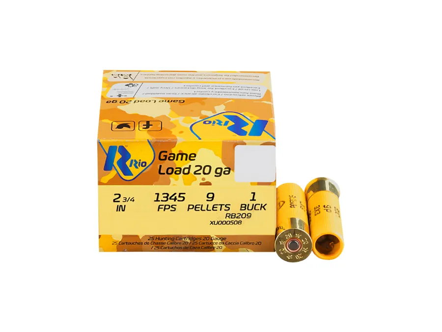 Rio Ammunition Royal Buck Shotshell Loads, 20 Gauge, 25