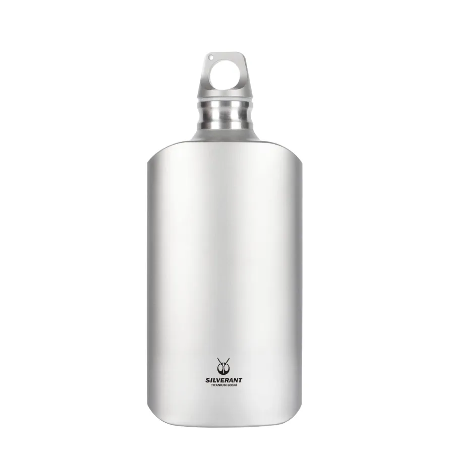SilverAnt Ultralight Titanium Water Bottle 600ml/21 fl oz - Slim