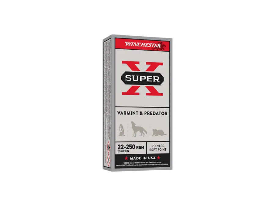 Winchester Super X 22-250 Rem 55gr,.22-250 Remington, 20