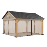 SUNJOY Replacement Mosquito Netting for 13 ft. x 15 ft. Wood-Framed Gable Roof Gazebos (W/Netting Tube)