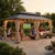SUNJOY 12×20 Cedar Frame Gazebo with Galvanized Steel Roof and Curtains